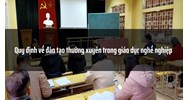 Quy định về đào tạo thường xuyên trong giáo dục nghề nghiệp