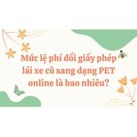 Mức lệ phí đổi giấy phép lái xe cũ sang dạng PET online là bao nhiêu?