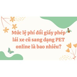 Mức lệ phí đổi giấy phép lái xe cũ sang dạng PET online là bao nhiêu?