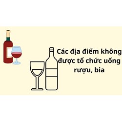 Các địa điểm không được tổ chức uống rượu, bia