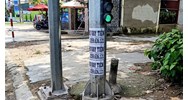 Dán tờ rơi lên cột điện có bị xử phạt?