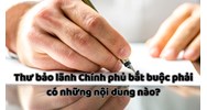 Thư bảo lãnh Chính phủ bắt buộc phải có những nội dung nào?