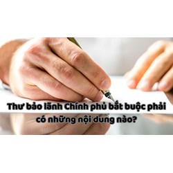 Thư bảo lãnh Chính phủ bắt buộc phải có những nội dung nào?