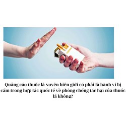 Quảng cáo thuốc lá xuyên biên giới có phải là hành vi bị cấm trong hợp tác quốc tế về phòng chống tác hại của thuốc lá không?