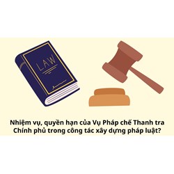 Nhiệm vụ, quyền hạn của Vụ Pháp chế Thanh tra Chính phủ trong công tác xây dựng pháp luật?