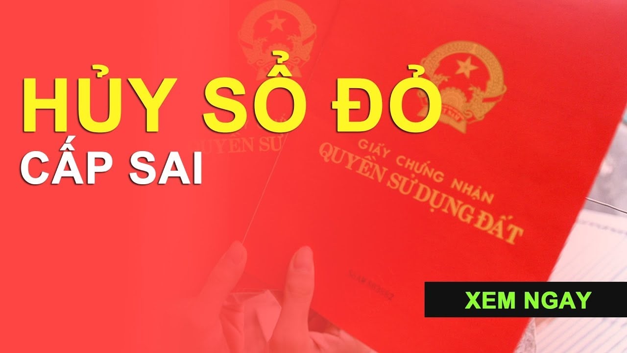 Hủy giấy chứng nhận quyền sử dụng đất